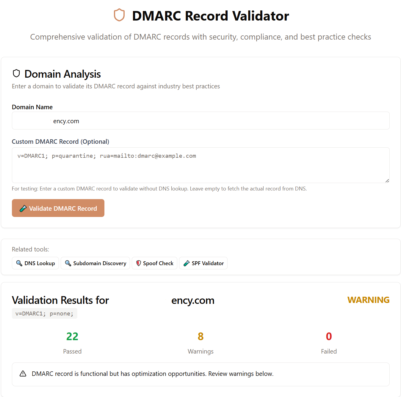 DMarc Validator