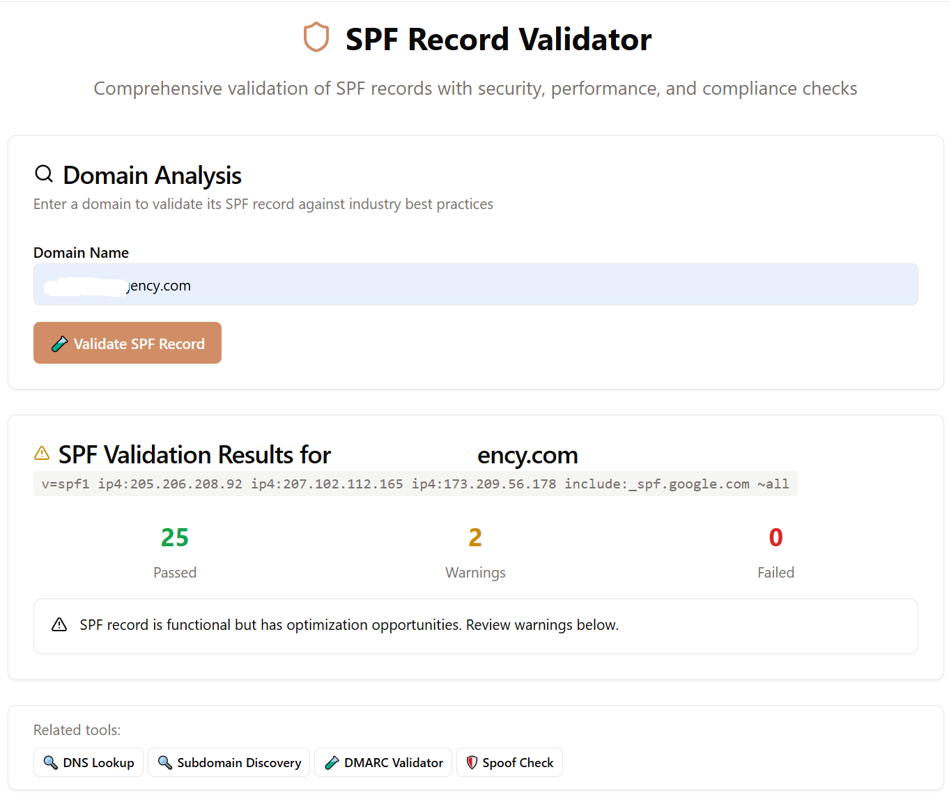 SPF Validator